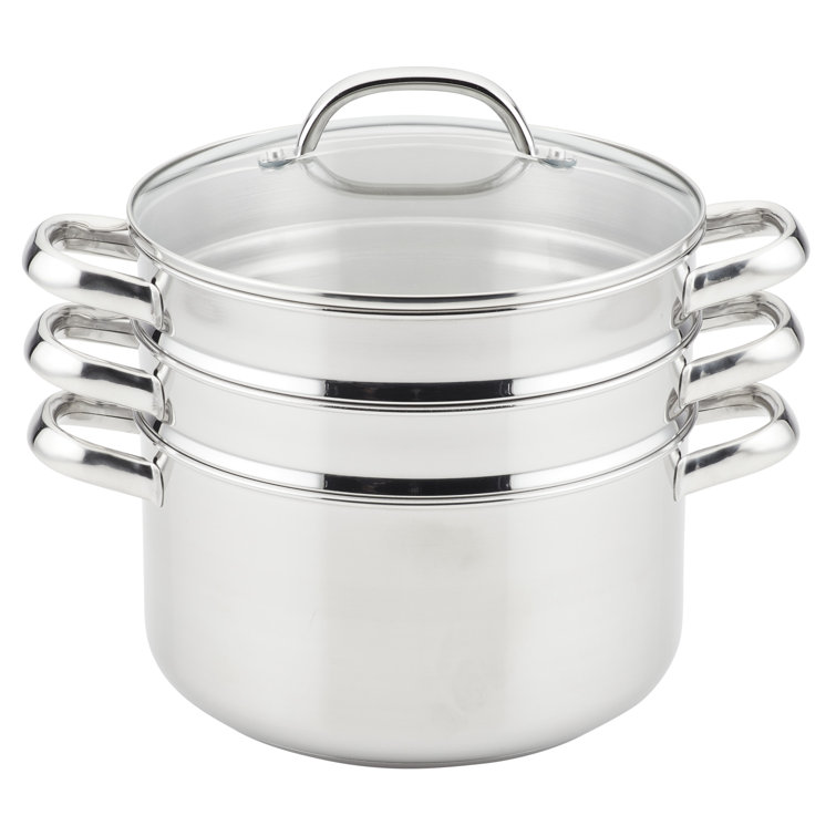 Prestige Stainless Steel Steamer Set With Bonus Steamer Basket, 6quart